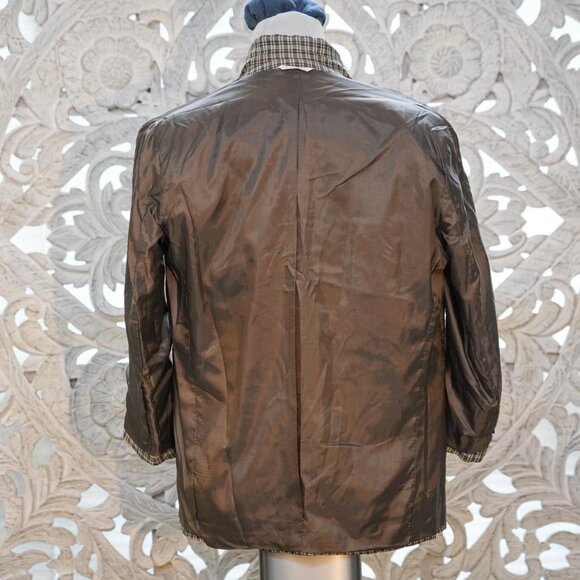 Perry Ellis Made in Italy Plaid Linen Blend Blazer Men's M Viscose-Linen Classic - Picture 10 of 11